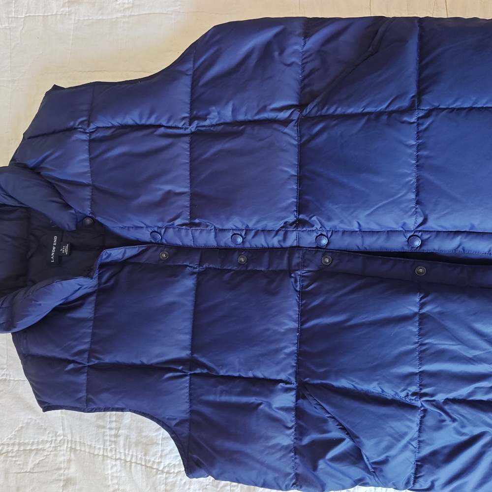 Lands' End -Real Down - Blue Puffer Vest